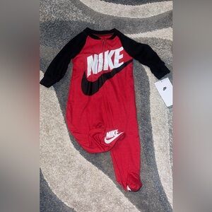 6 Months Onesie! Red and White!